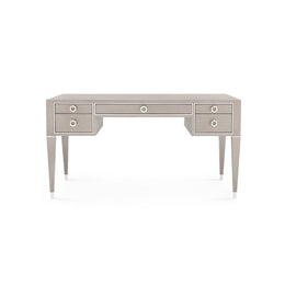 Morris Desk - Taupe Gray and Nickel