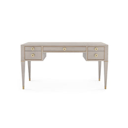 Morris Desk - Taupe Gray and Champagne