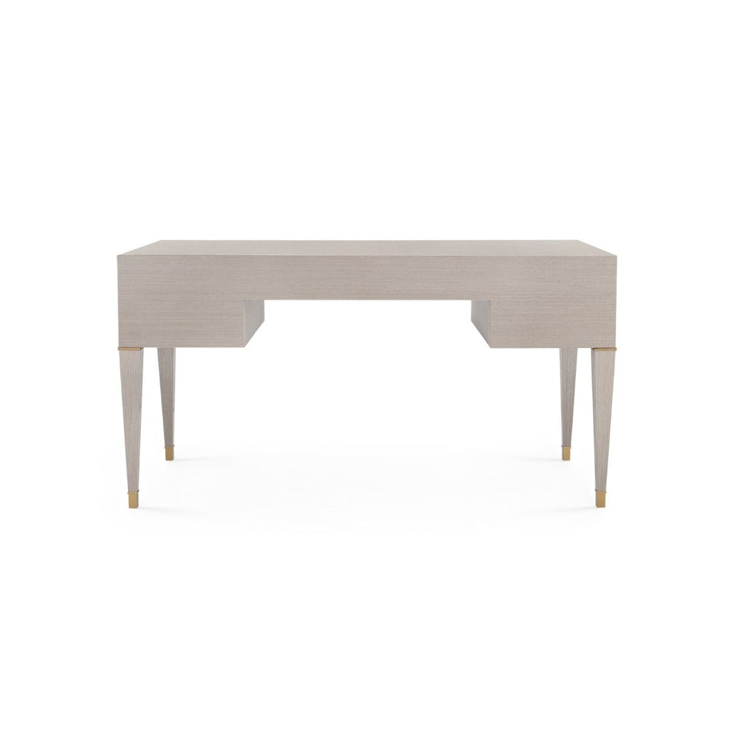 Morris Desk - Taupe Gray and Champagne