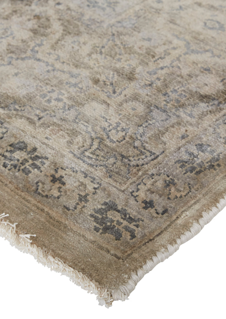 Ouray Traditional Oriental Brown Taupe Area Rug (9'6" x 13'6")