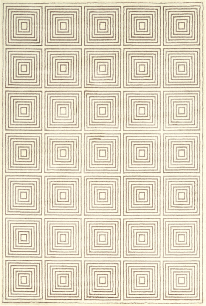 Azeri III Transitional Geometric Tan Brown Area Rug (2'2" x 4')