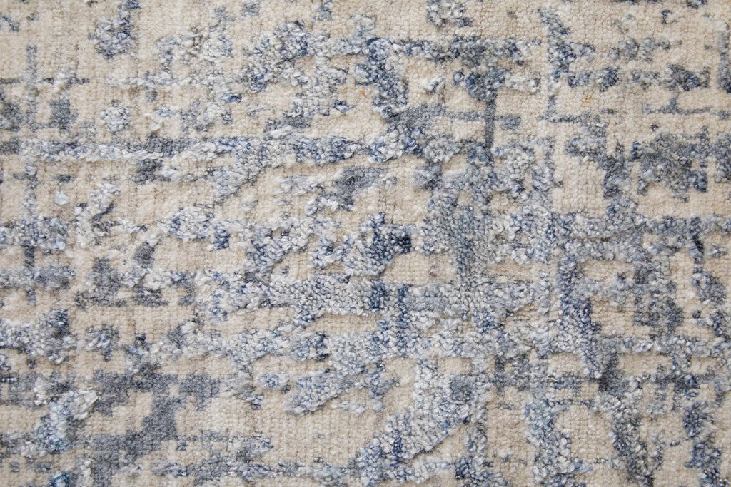 Eastfield Modern Abstract Blue Ivory Gray Area Rug (9' x 12' / Pattern 2)