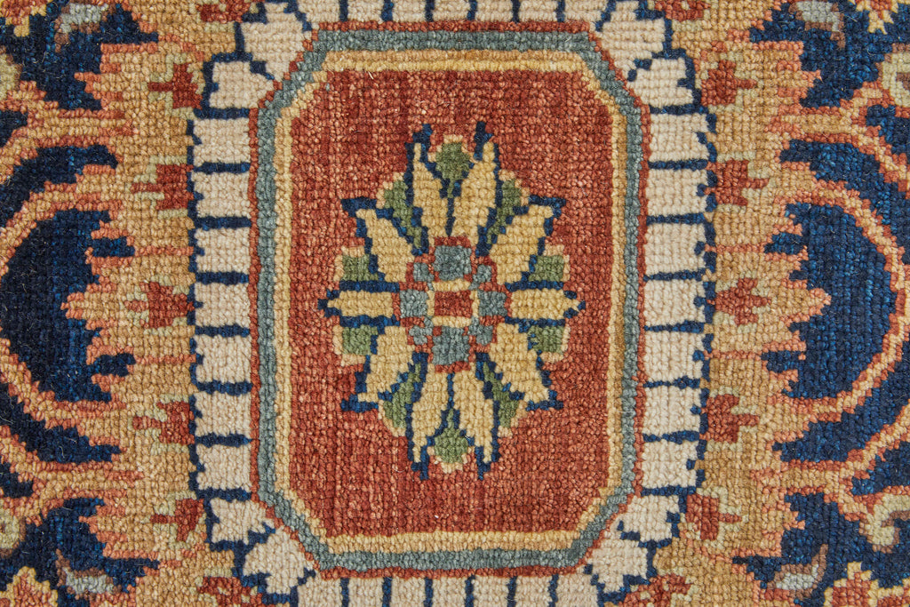 Ralston Traditional Damask Red Ivory Blue Area Rug (2' x 3')