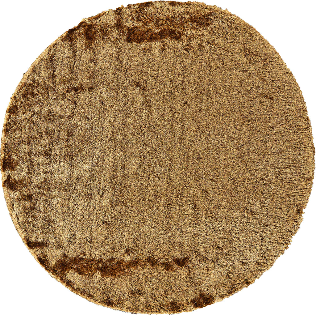 Indochine Modern Solid Brown Gold Area Rug (10' x 10')