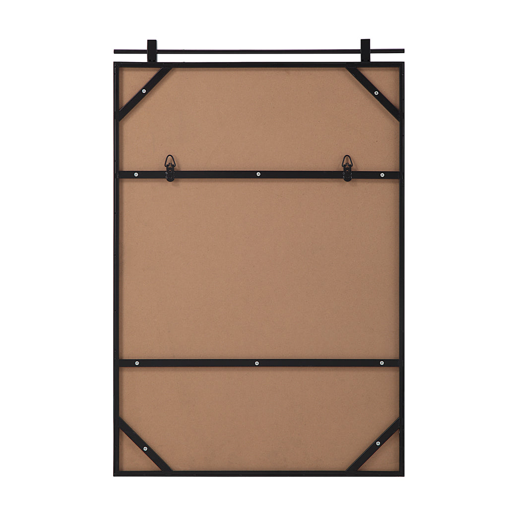 Title 36" Tall Rectangular Mirror, Matte Black