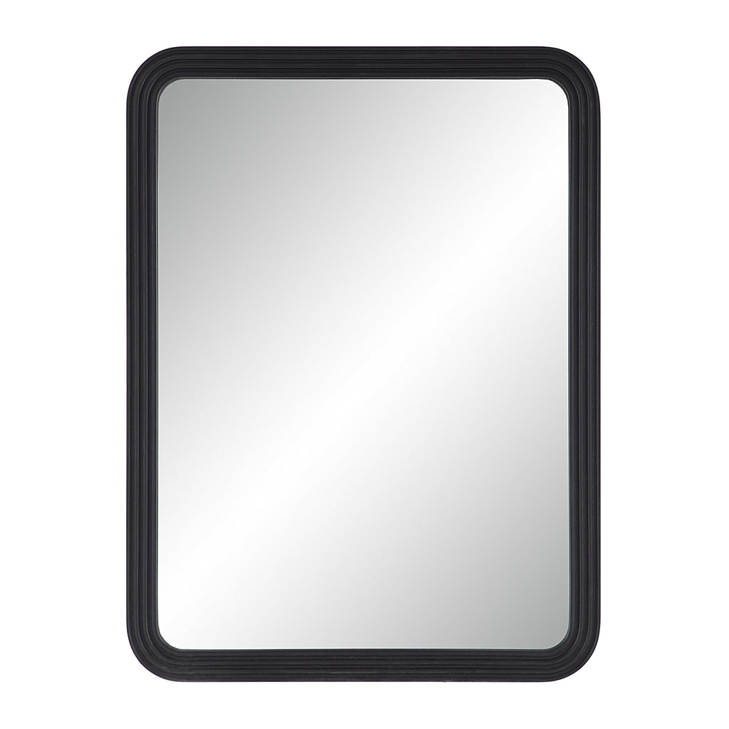 Nolana 40" Tall Rectangular Mirror, Textured Matte Black