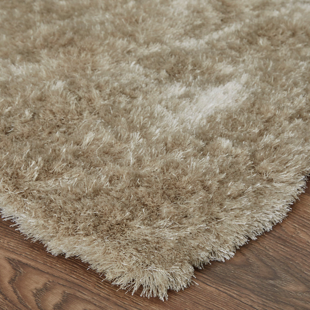 Indochine Modern Solid Tan Taupe Area Rug (2'6" x 6')