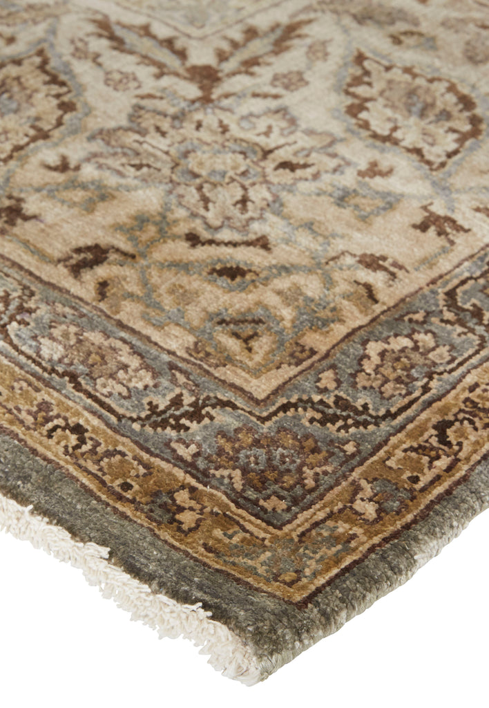 Ouray Traditional Oriental Brown Tan Ivory Area Rug (5'6" x 8'6")