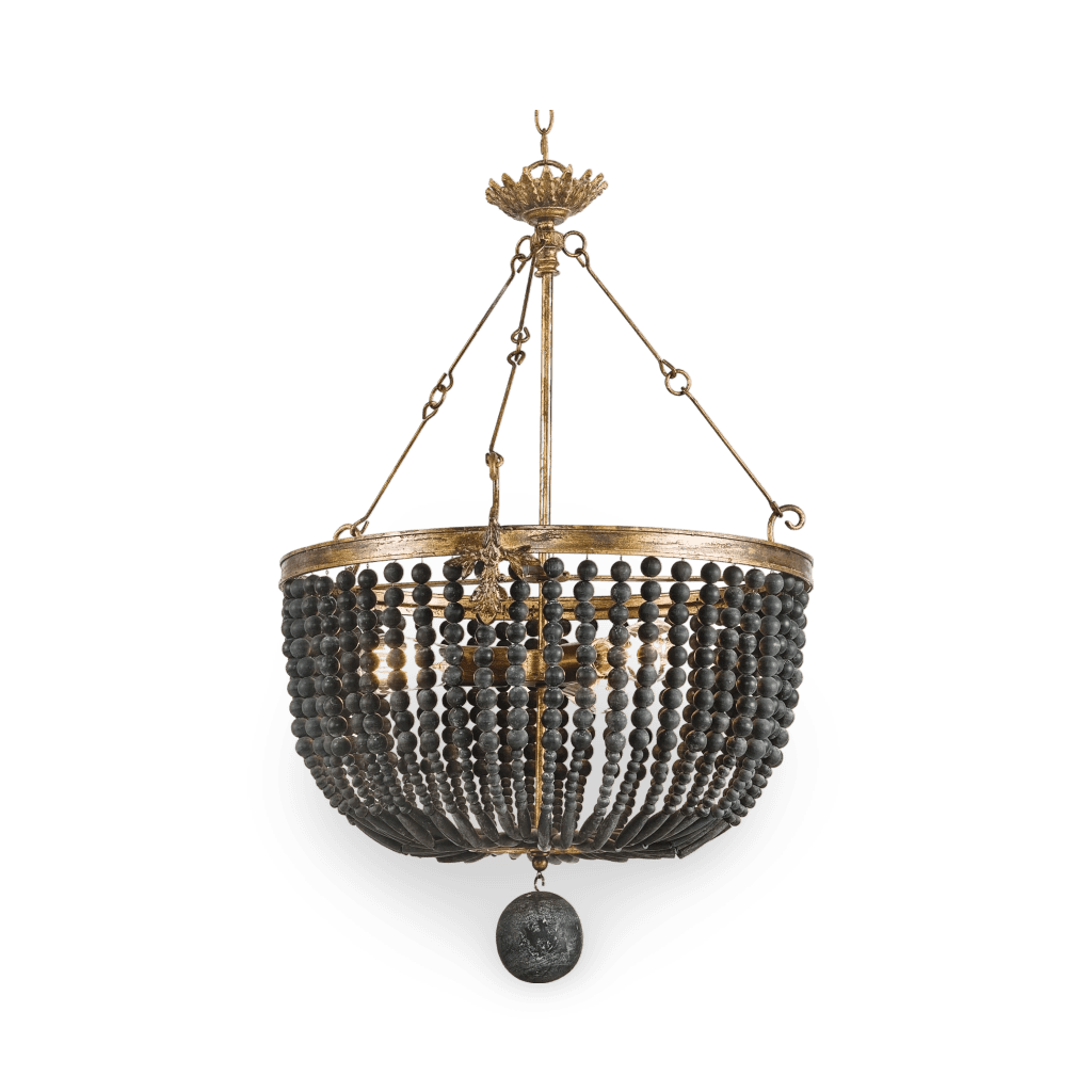 Fabian Wood Bead Chandelier