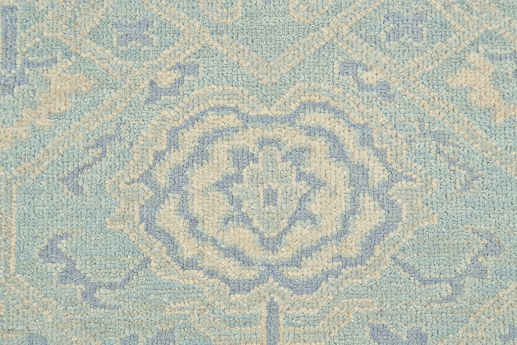 Zenas Traditional Oriental Blue Green Ivory Area Rug (2'6" x 8')