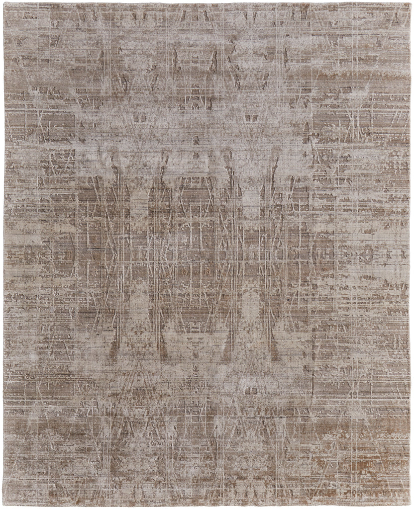 Eastfield Modern Abstract Taupe Brown Area Rug (8' x 10')