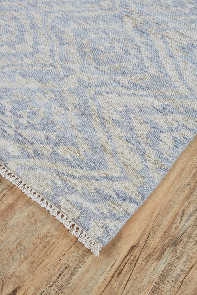 Nizhoni Transitional Southwestern Blue Ivory Gray Area Rug (7'9" x 9'9")