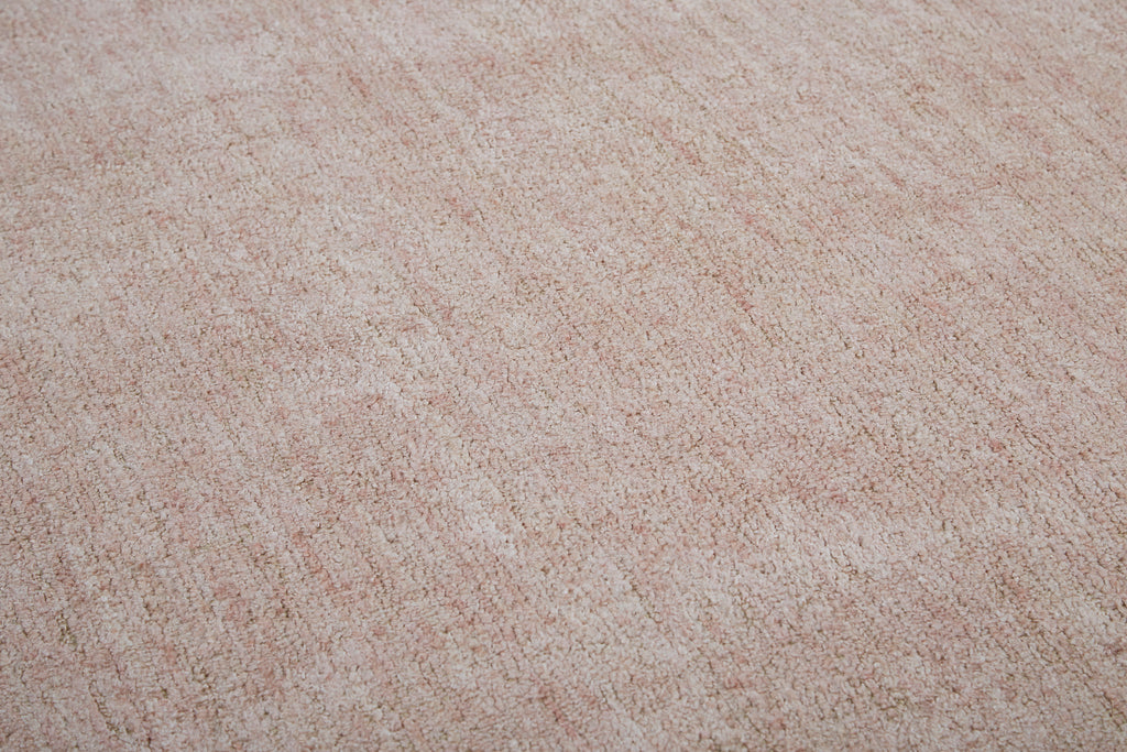 Delino Transitional Solid Pink Ivory Area Rug (3'6" x 5'6")