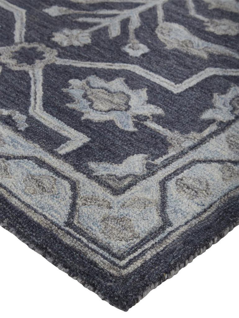 Fallon Traditional Oriental Blue Gray Area Rug (9' x 12')