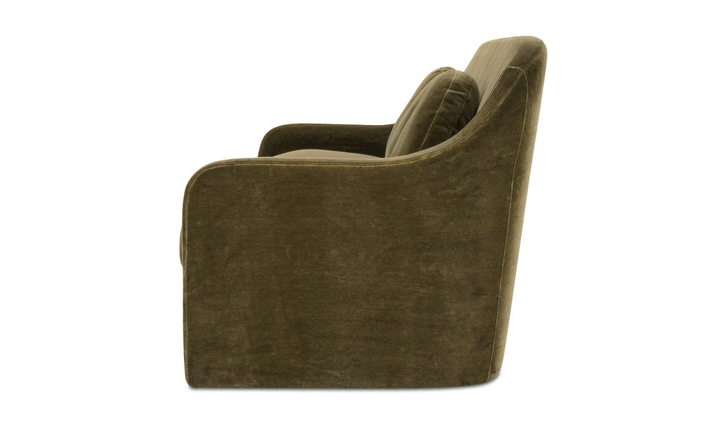 Rialto Sofa Dark Green Faux Mohair