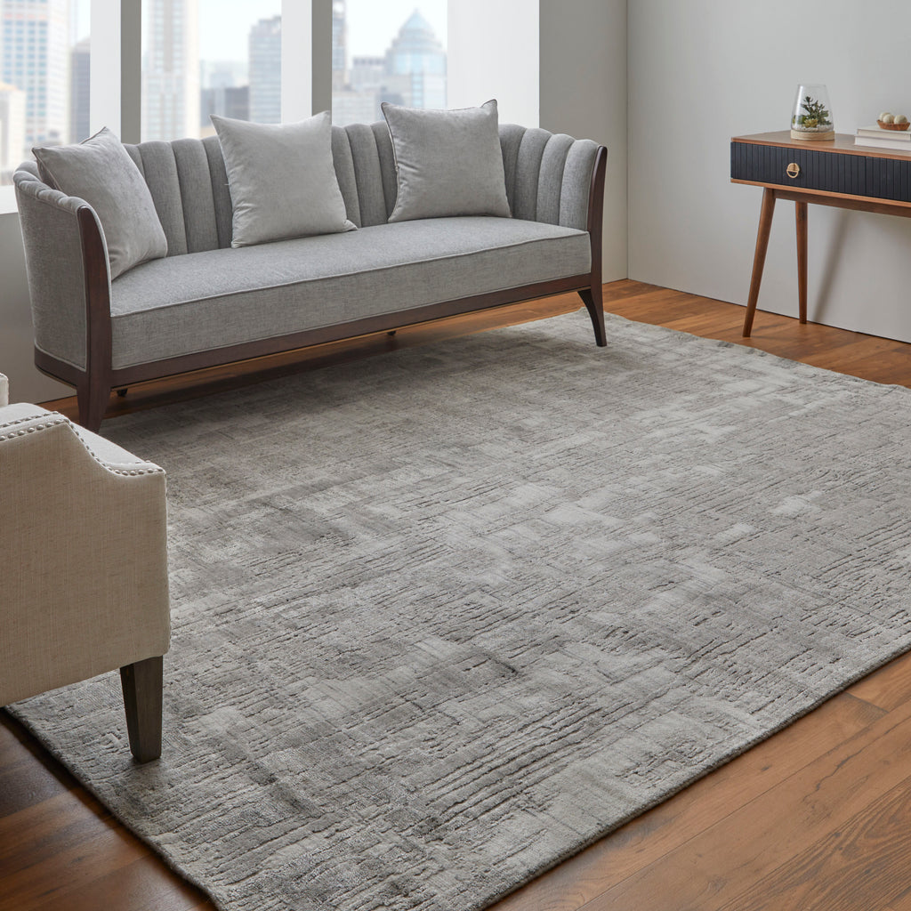 Eastfield Modern Abstract Gray Ivory Area Rug (5' x 8' / Pattern 1)