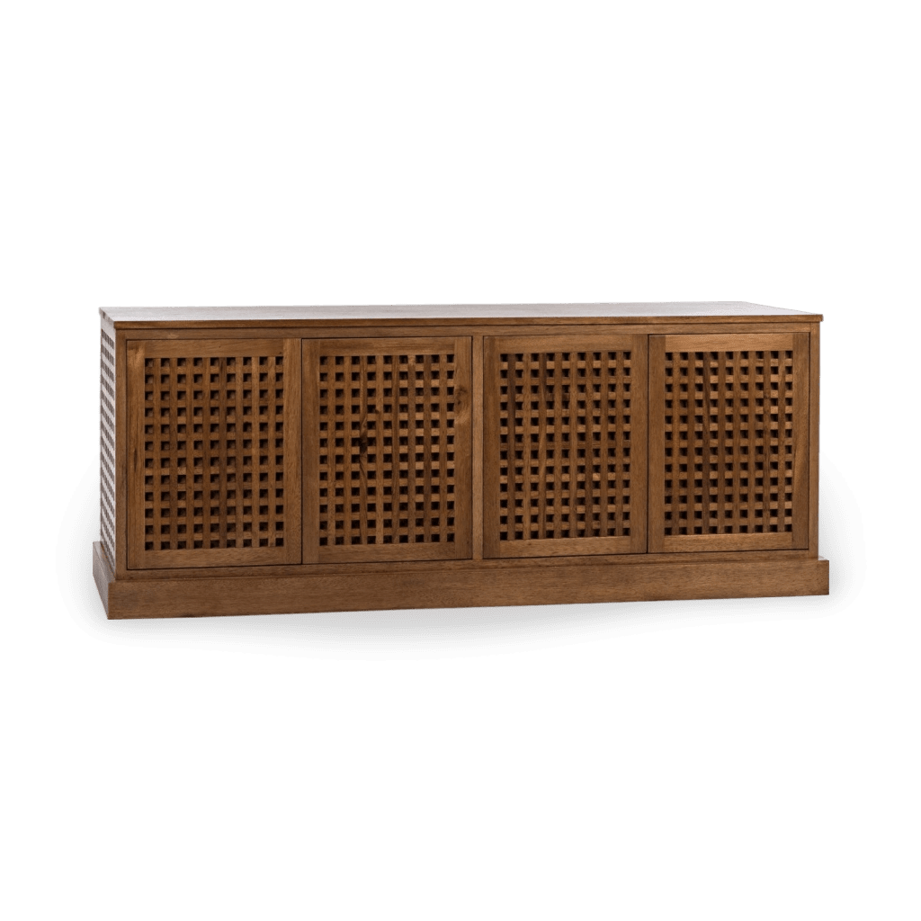 Genti 4 door Sideboard, Dark Walnut