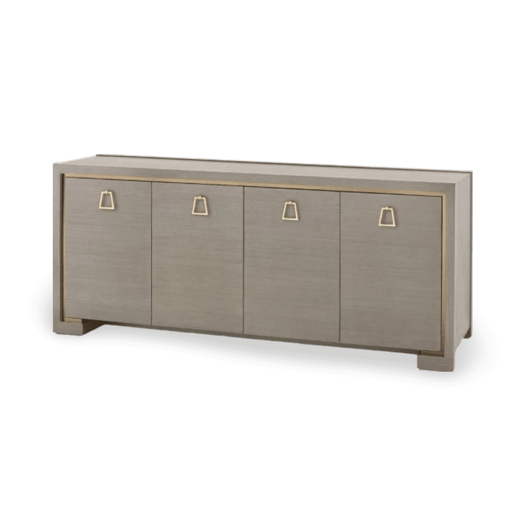 Blake 4-Door Cabinet, Taupe Gray