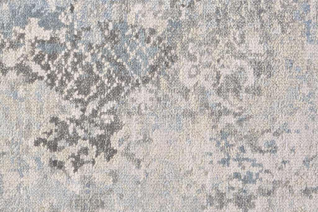 Dalia Modern Damask Ivory Gray Blue Area Rug (2' x 3')