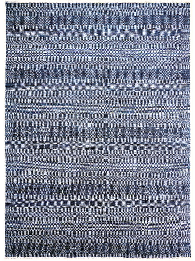 Janson Transitional Stripes Blue Gray Area Rug (11'6" x 15')