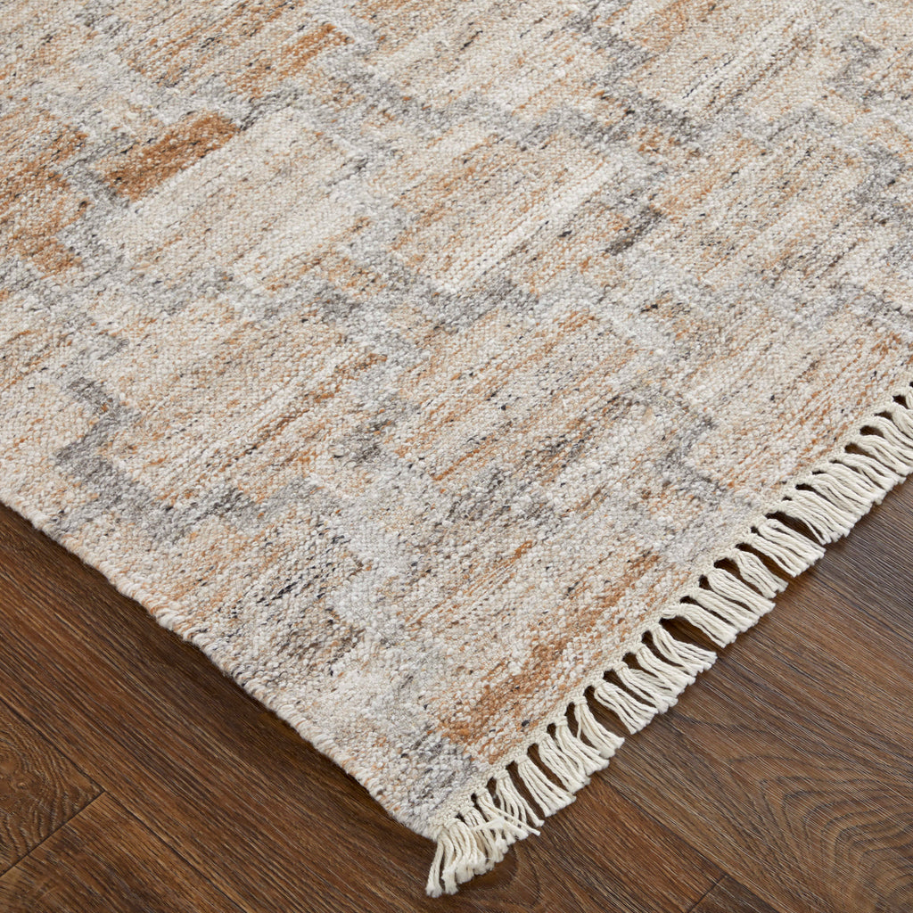 Beckett Transitional Trellis Lattice Tan Gray Ivory Area Rug (3'6" x 5'6")