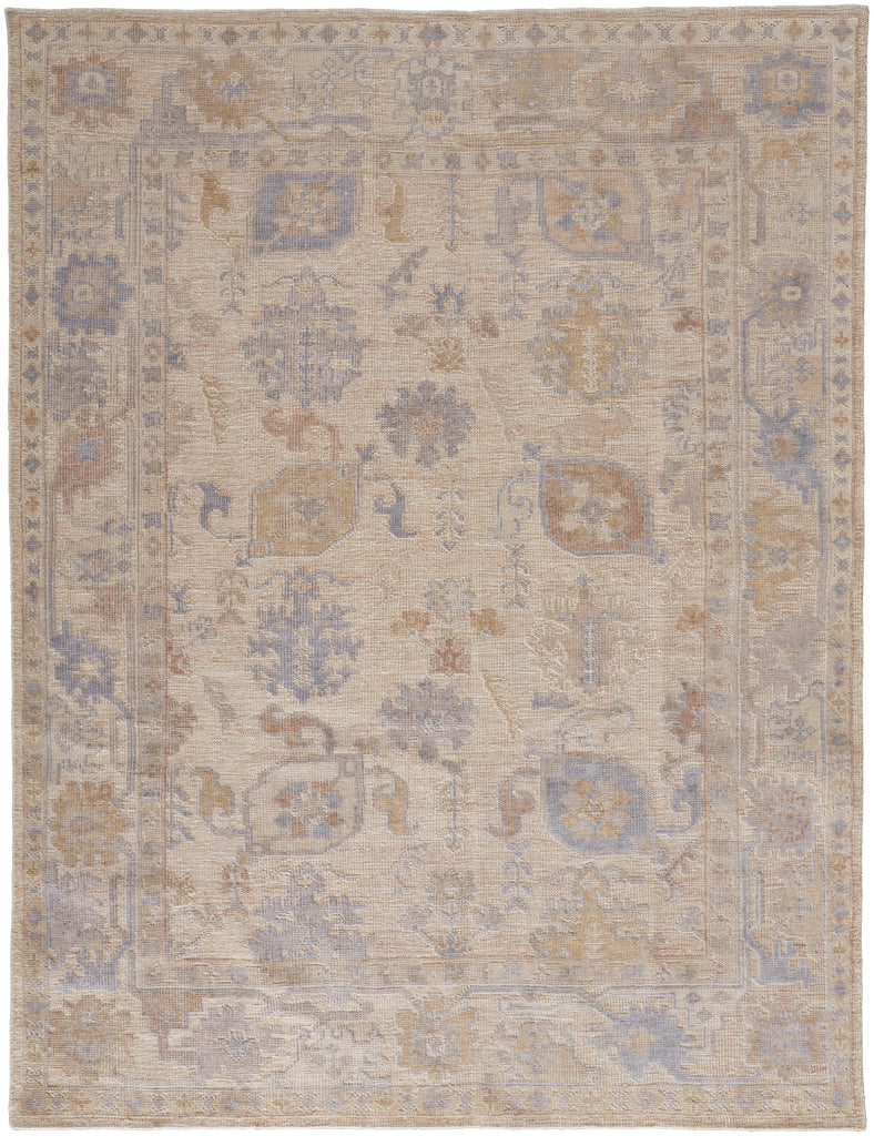 Wendover Transitional Floral Botanical Tan Orange Blue Area Rug (12' x 15')