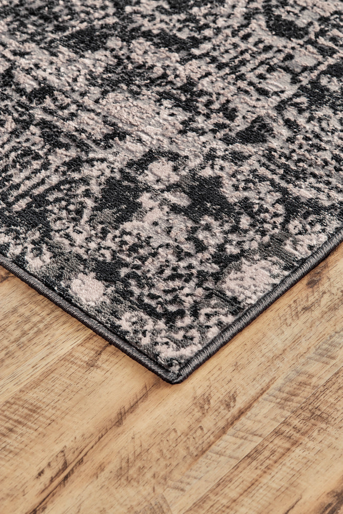 Prasad Modern Distressed Gray Ivory Area Rug (8' x 11')