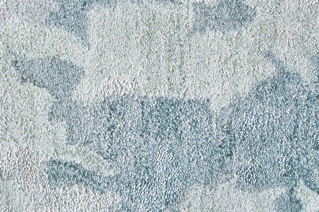 Dryden Transitional Abstract Blue Green Silver Area Rug (3'6" x 5'6")