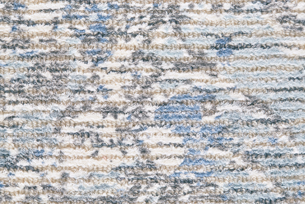 Reagan Transitional Bordered Blue Ivory Gray Area Rug (8' x 11')