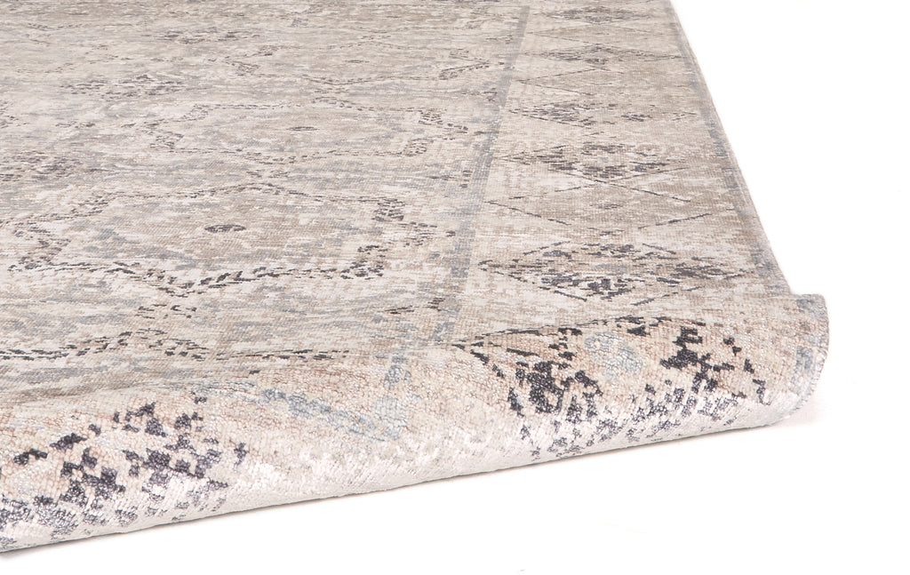 Eros Modern Distressed Ivory Taupe Area Rug (7'9" x 9'9")