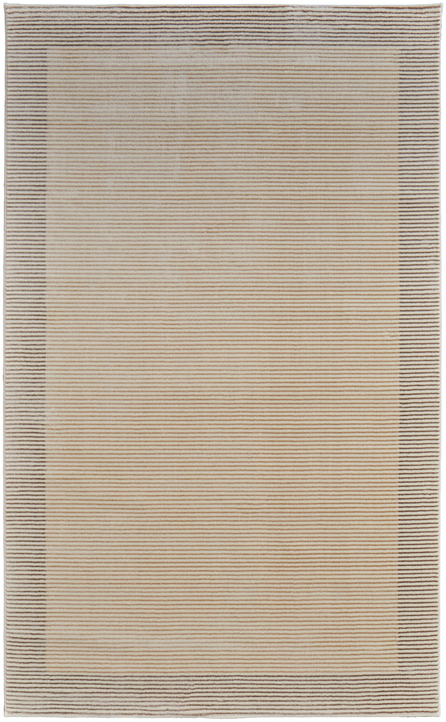 Azeri III Transitional Stripes Ivory Tan Brown Area Rug (5' x 8')