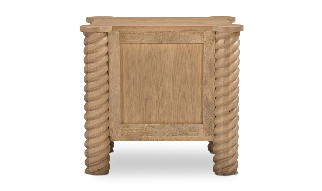 Treccia 2 Drawer Nightstand Oak