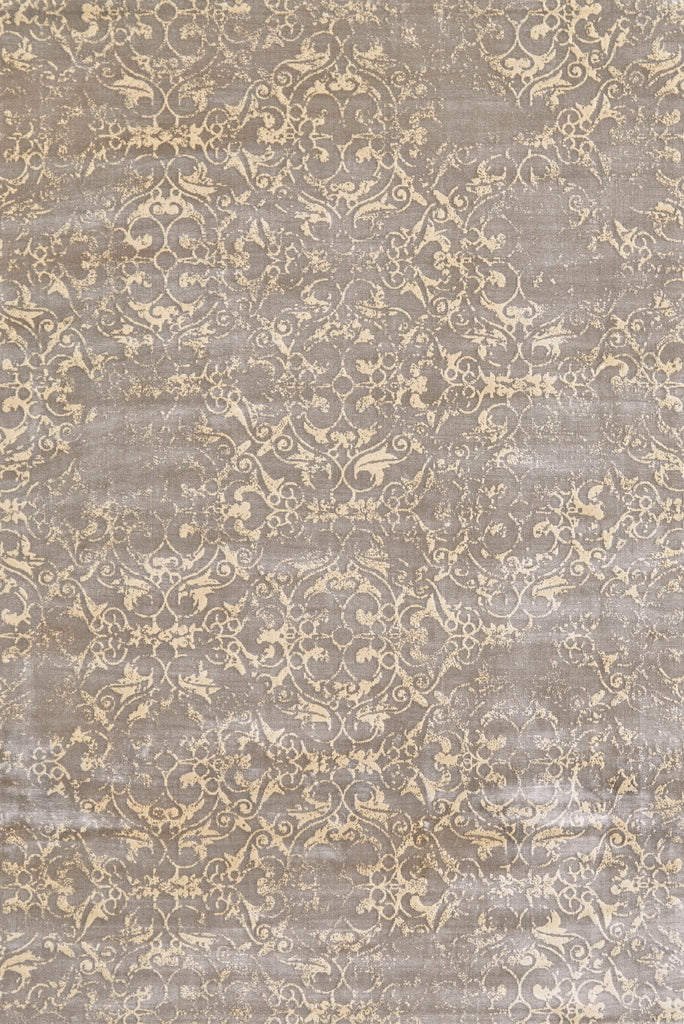 Fiona Transitional Scroll Taupe Ivory Area Rug (5' x 7'6")