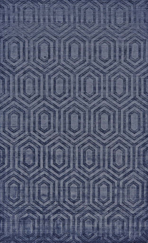 Gramercy Modern Geometric Blue Area Rug (8'6" x 11'6")