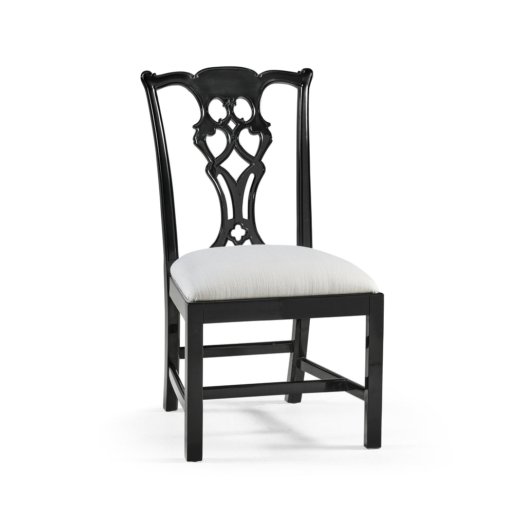 Reimagined Spark Chippendale Black Side Chair