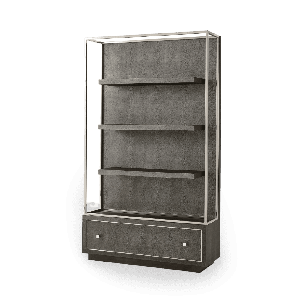 Wesson Open Bookcase, Tempest Shagreen