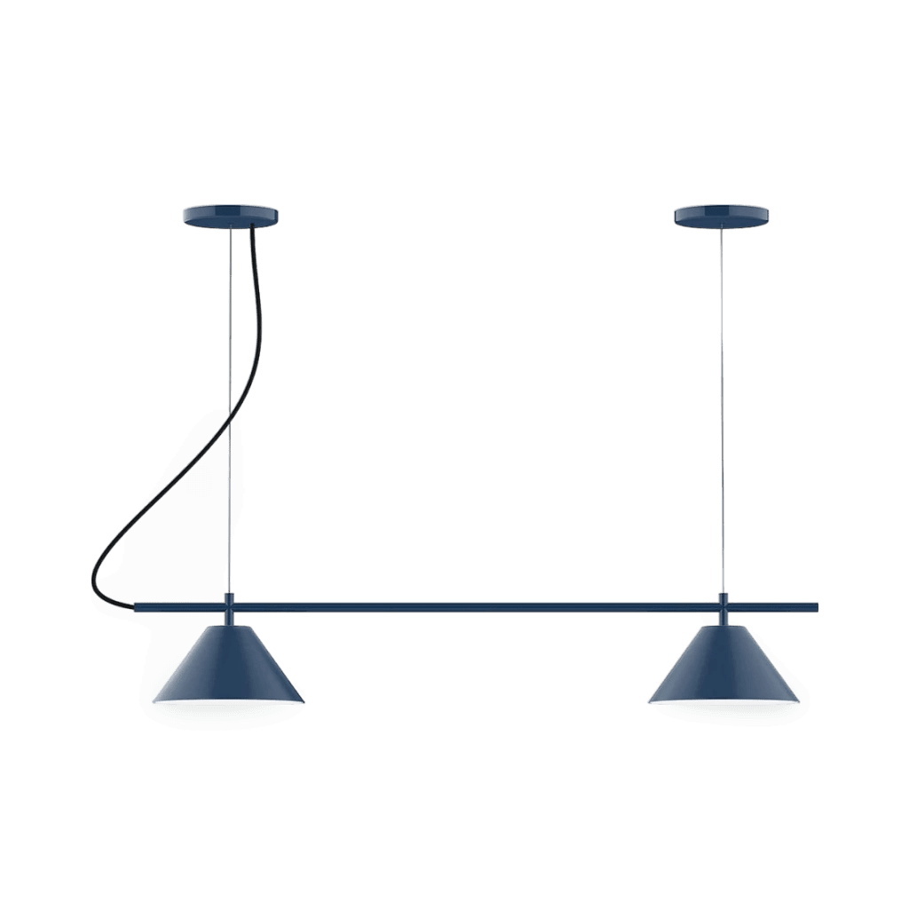 2-Light Linear Axis Chandelier, Navy - CHB421-50