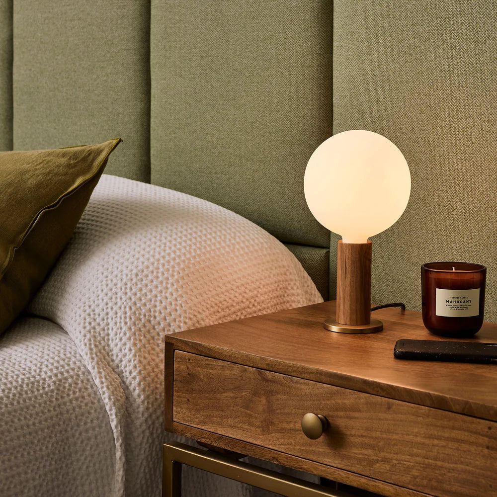 Knuckle Table Lamp with Sphere IV Bulb