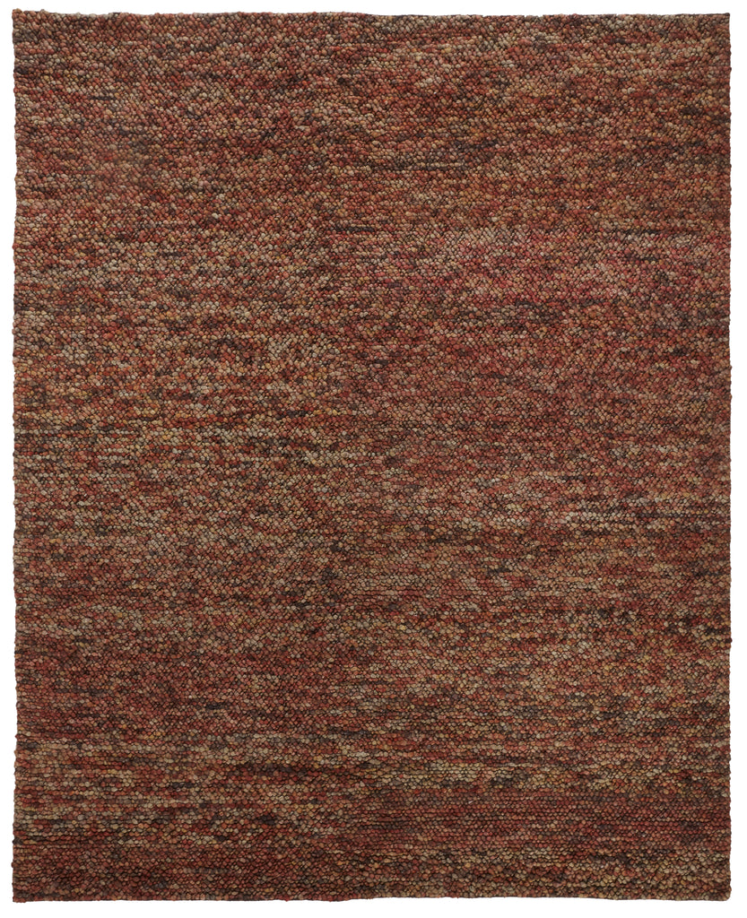 Berkeley Transitional Abstract Brown Orange Red Area Rug (5' x 8')