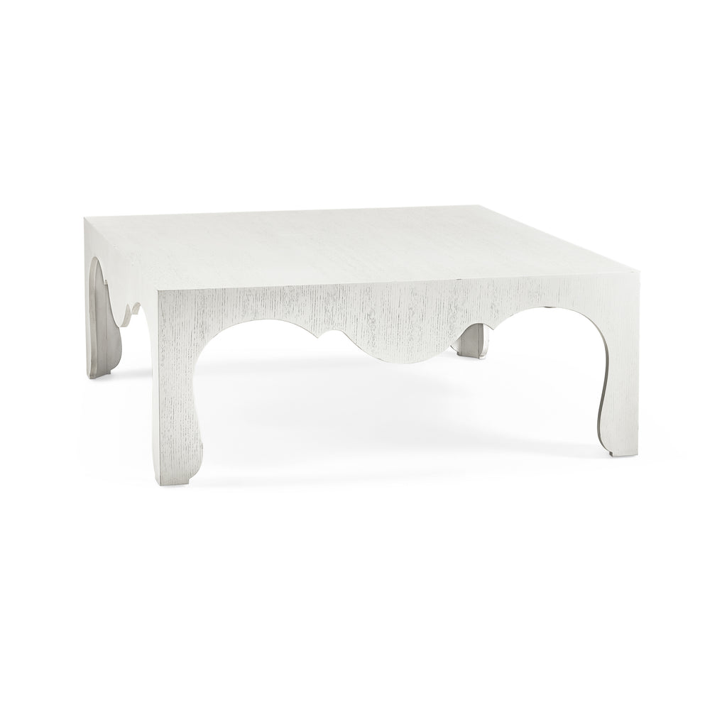 White Asperitas Square Cocktail Table