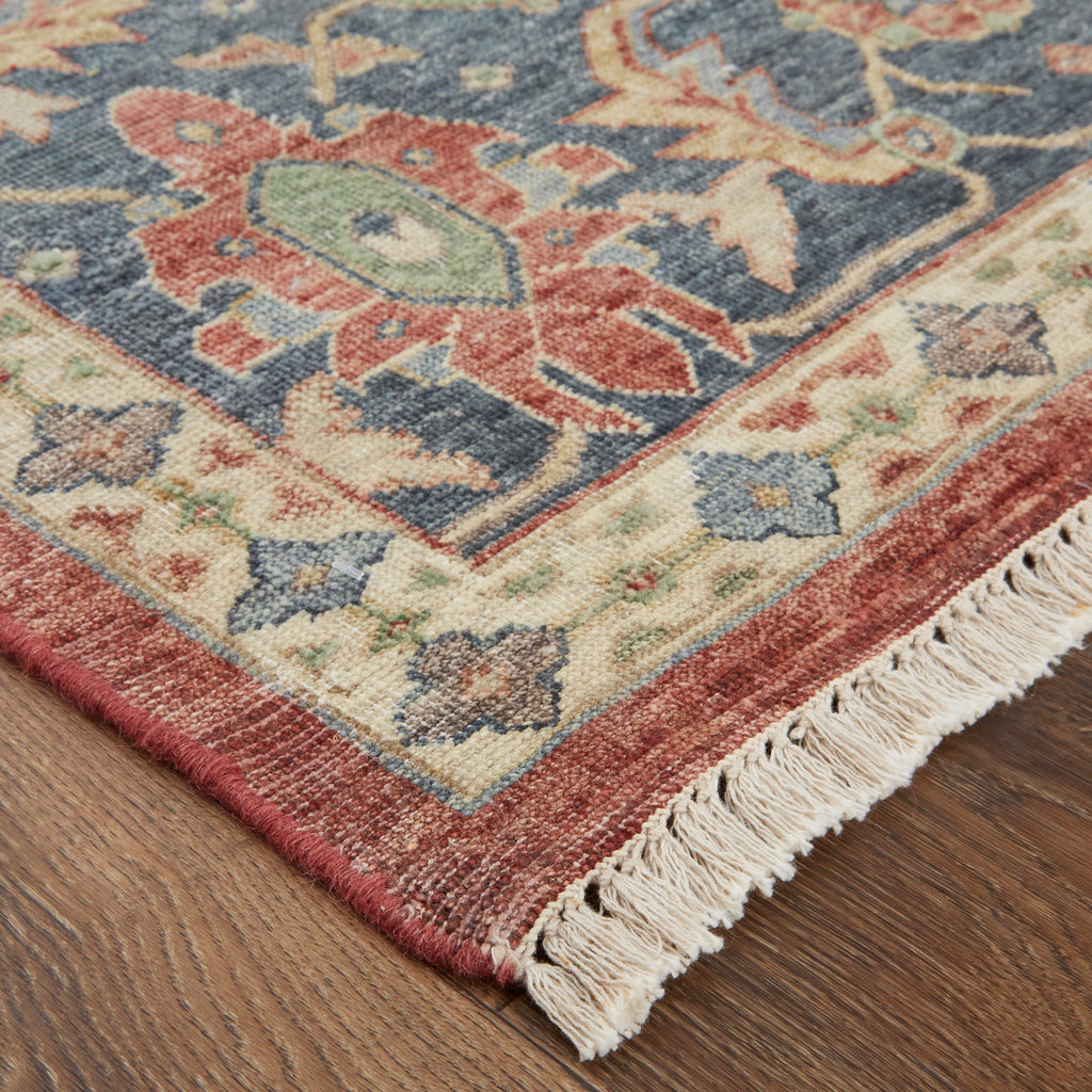 Marabel Traditional Oriental Red Blue Tan Area Rug (3'6" x 5'6")