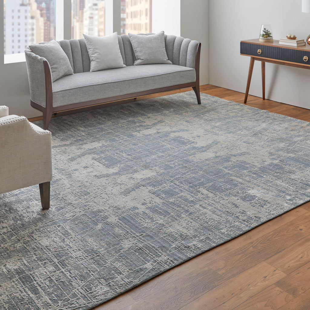 Eastfield Modern Abstract Gray Area Rug (9' x 12' / Pattern 1)