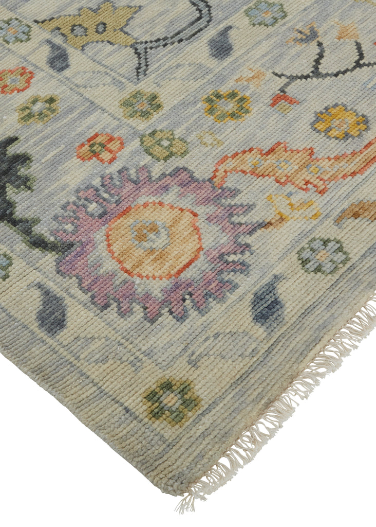 Karina Traditional Persian Gray Yellow Red Area Rug (9'6" x 13'6")