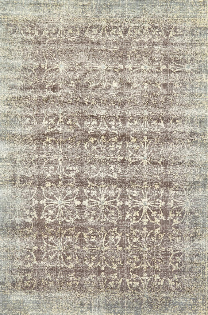 Fiona Transitional Geometric Brown Ivory Gray Area Rug (7'4" x 10'3")