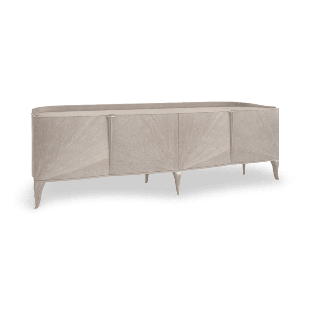 Entertainment Console - Stone Manor, Ivory Wash, Soft Radiance