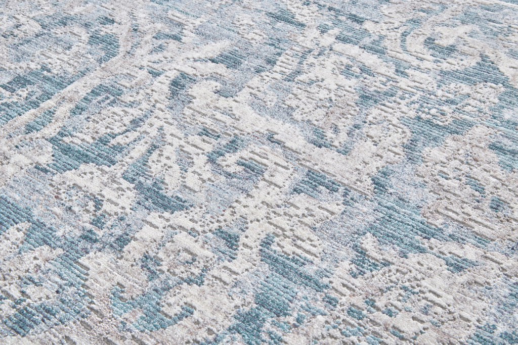 Cecily Transitional Distressed Blue Gray Area Rug (7'10" x 10')