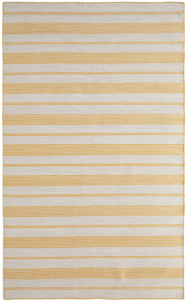 Duprine Transitional Stripes Yellow Ivory Area Rug (2' x 3')