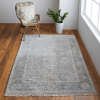 Caldwell Transitional Distressed Gray Blue Taupe Area Rug (10' x 14' / Pattern 2)