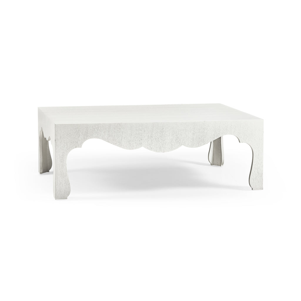 White Asperitas Rectangle Cocktail Table