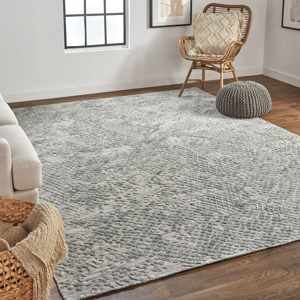 Elias Modern Abstract Gray Area Rug (10' x 14')